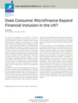 Does Consumer Microfinance Expand Financial Inclusion in the UK? 