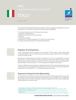 cover EMN Legislative Mapping Report - Italy