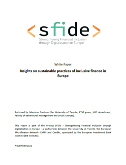 cover Insights on sustainable practices of inclusive finance in Europe