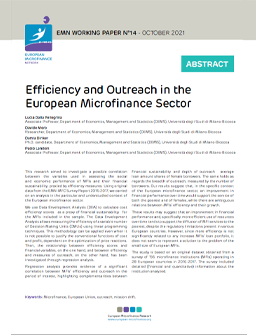 cover Efficiency and Outreach in the European Microfinance Sector