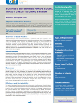 Business Enterprise Fund good practice - cover