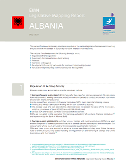 cover EMN Legislative Mapping Report - Albania