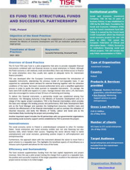 Good Practice | ES Fund TISE: Structural Funds and Successful Partnerships