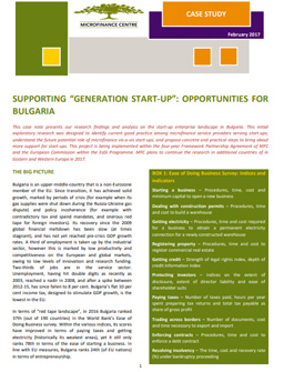 Supporting “generation start-up”: Opportunities for Bulgaria cover