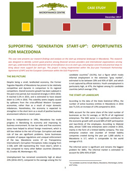 Supporting “generation start-up”: Opportunities for Macedonia